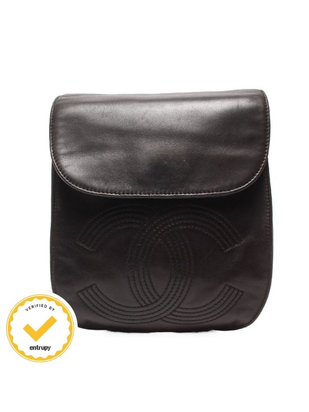 Chanel Backpack Lambskin Silver CC Logo